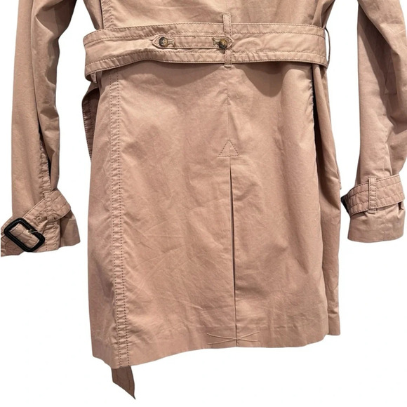 Teenie Weenie All That Bear Tan Khaki Double Breasted Belted Trench Coat Size S - Picture 15 of 16